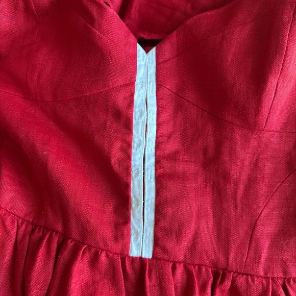 Reformation red linen midi dress - Picture 5 of 5